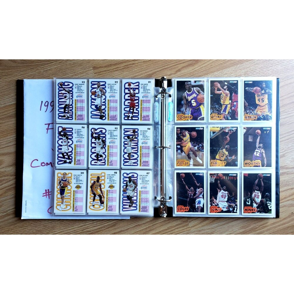 1993-94 Fleer NBA BASKETBALL COMPLETE SET SERIES 1 #1-240 W/BINDER & PROTECTORS - Picture 16 of 16